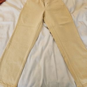Butter yellow straight leg jeans